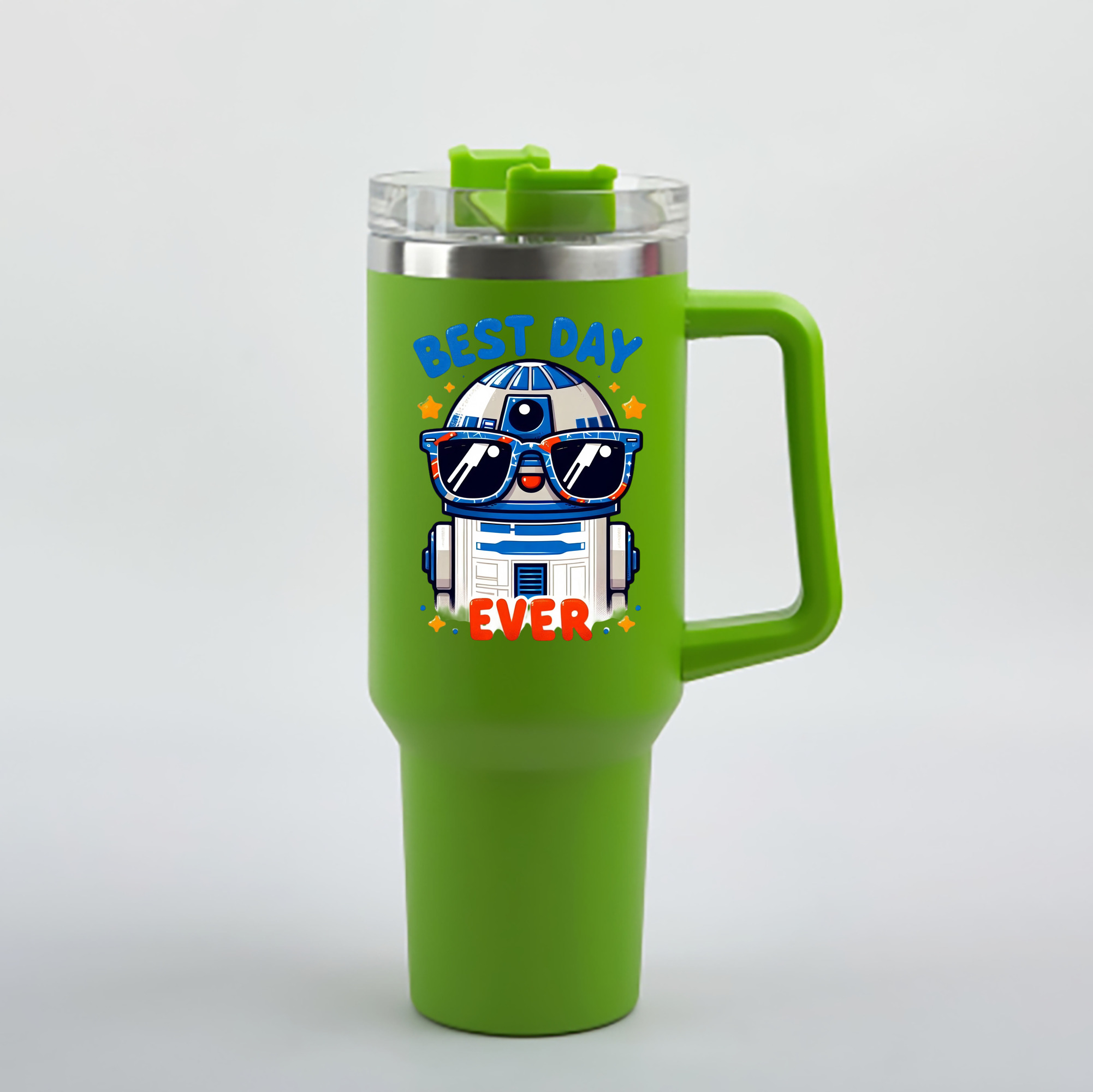 （画像用） スター・ウォーズ Star Wars 1200mL車用タンブラー - クリスタルステッカー（プラスチックストロー付き）
